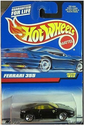 Hot Wheels Mattel 1997 Series 1:64 Scale Die Cast Metal Car # 813 - Black Exotic Sport Coupe Ferrari 355