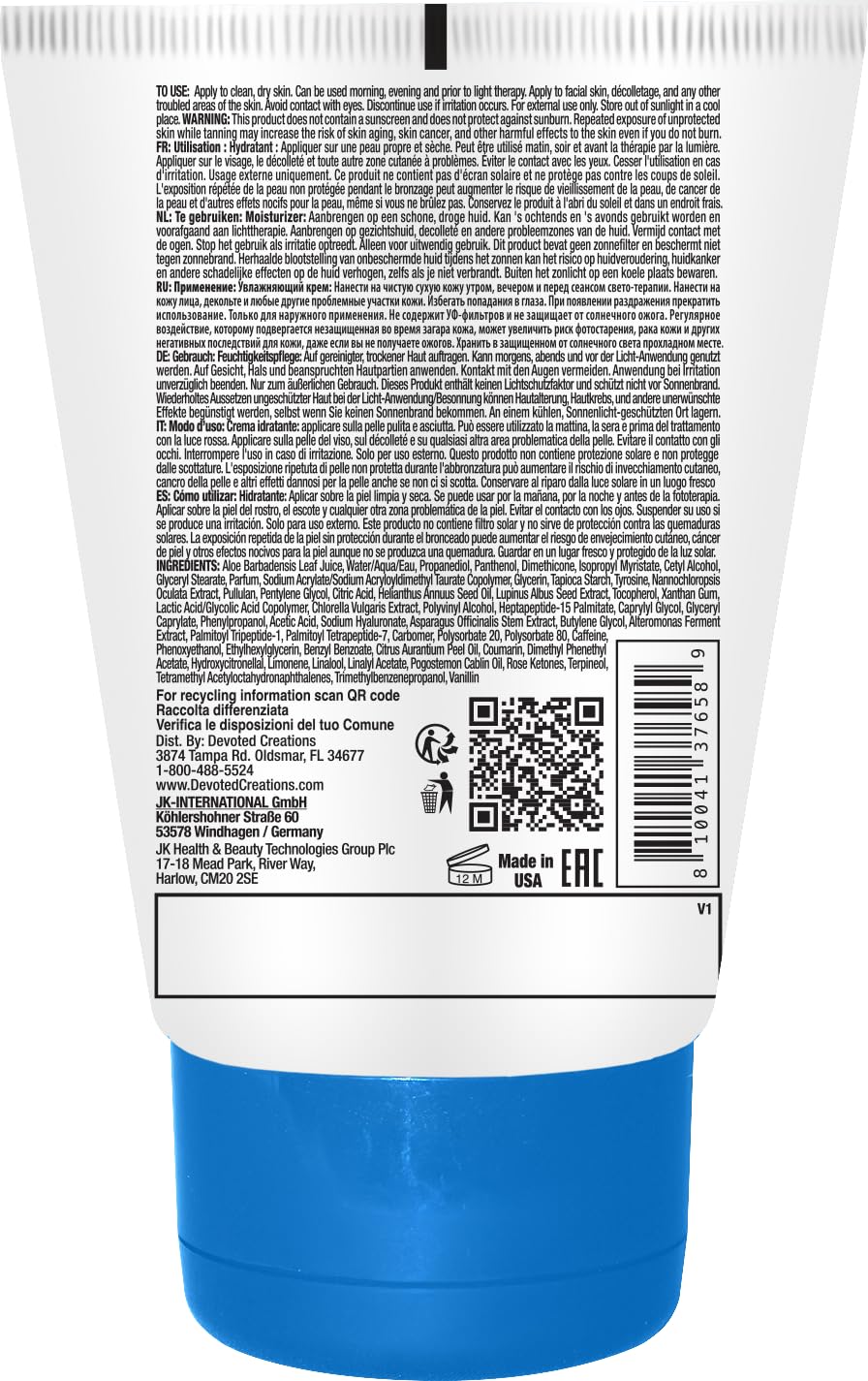 Devoted Creations Collagenetics Illuminate Cream Concentrate 3oz - Highly Concentrated Multi-Targeted Cream Skin Hydrating & Perfecting - pH Balancing