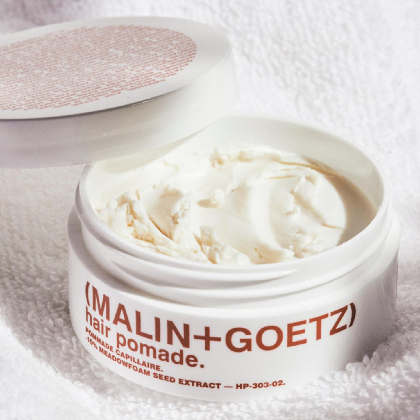 MALIN+GOETZ Hair Pomade | Firm Hold Styling for Volume, Shape & Texture | Beeswax, Meadowfoam, Cannabis & Soybean Oils | Tames Flyaways + Smooths Ends