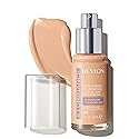 Revlon Illuminance Skin-Caring Liquid Foundation, Hyaluronic Acid, Hydrating and Nourishing Formula with Medium Coverage, 213 Light Natural, 1 fl oz