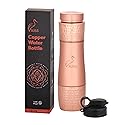 VBLISS 100% Pure Copper Water Bottle - 32 oz Leak-Proof, Ayurvedic Health Benefits, Eco-Friendly, BPA-Free Copper Drinkware for Travel, Sports