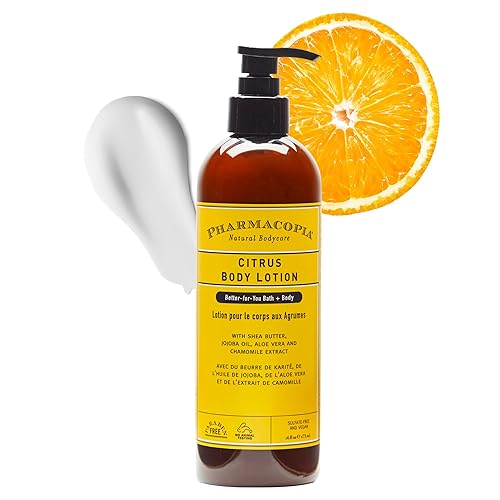 Pharmacopia Citrus Body Lotion - Hydrating Natural Moisturizer with Aromatherapy Benefits - Cruelty-Free Vegan Skin Care - Shea Butter, Aloe Vera,