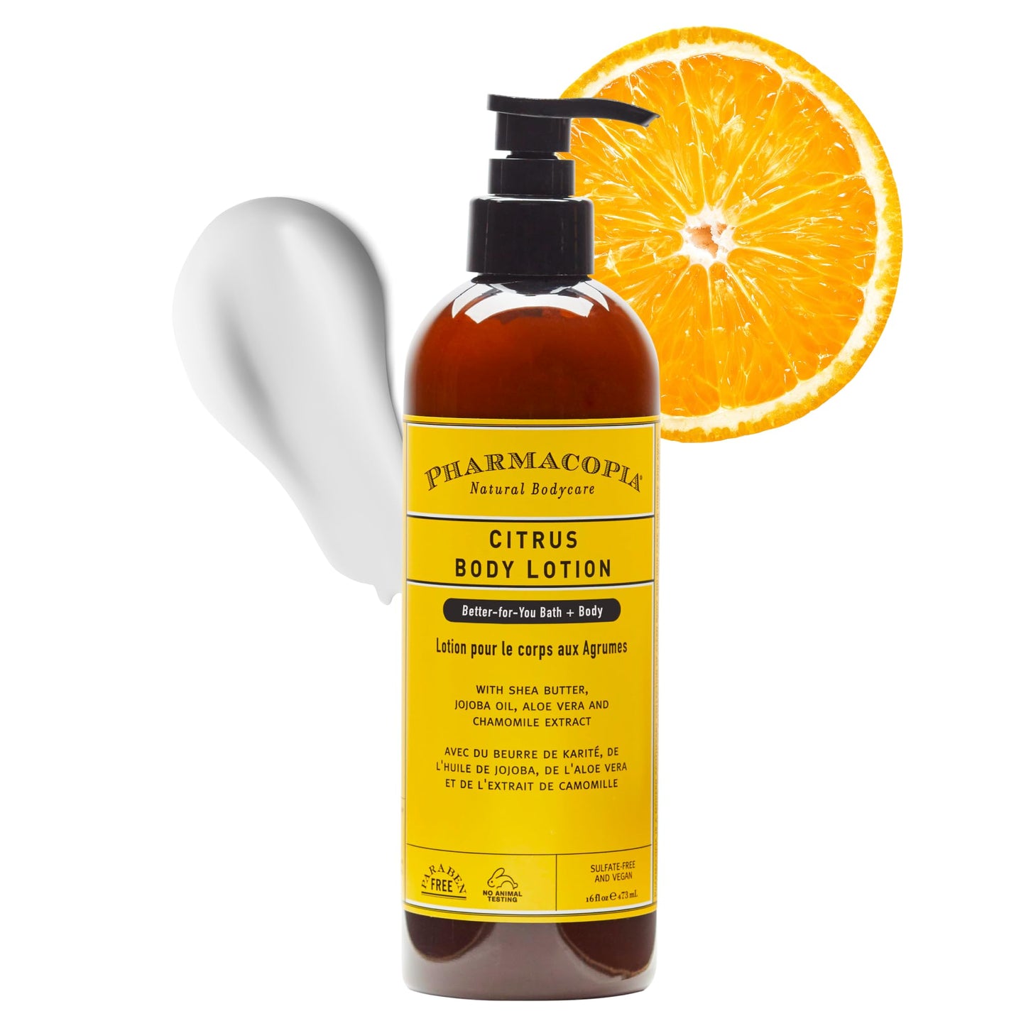 Pharmacopia Citrus Body Lotion - Hydrating Natural Moisturizer with Aromatherapy Benefits - Cruelty-Free Vegan Skin Care - Shea Butter, Aloe Vera,