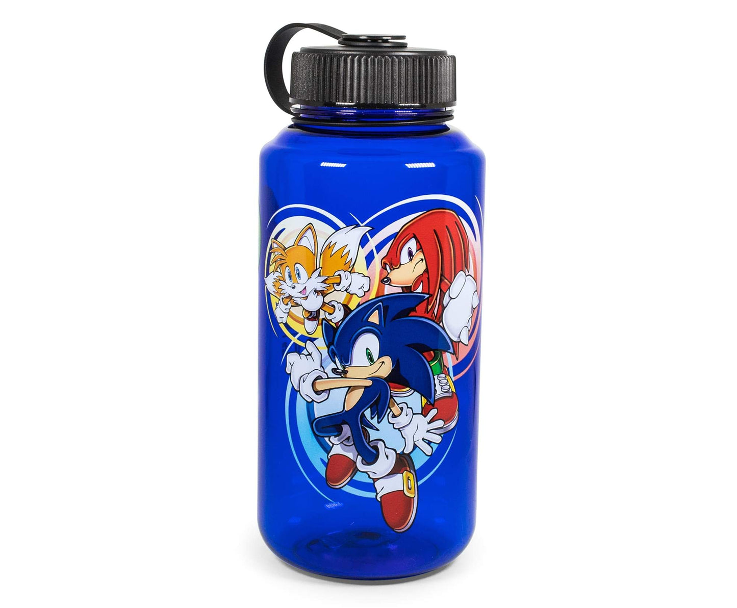 JUST FUNKY Sonic The Hedgehog Character Water Bottle | BPA-Free Large Plastic Water Jug With Screw Top Lid | Hydration For Outdoor Sports, Gym, Yoga