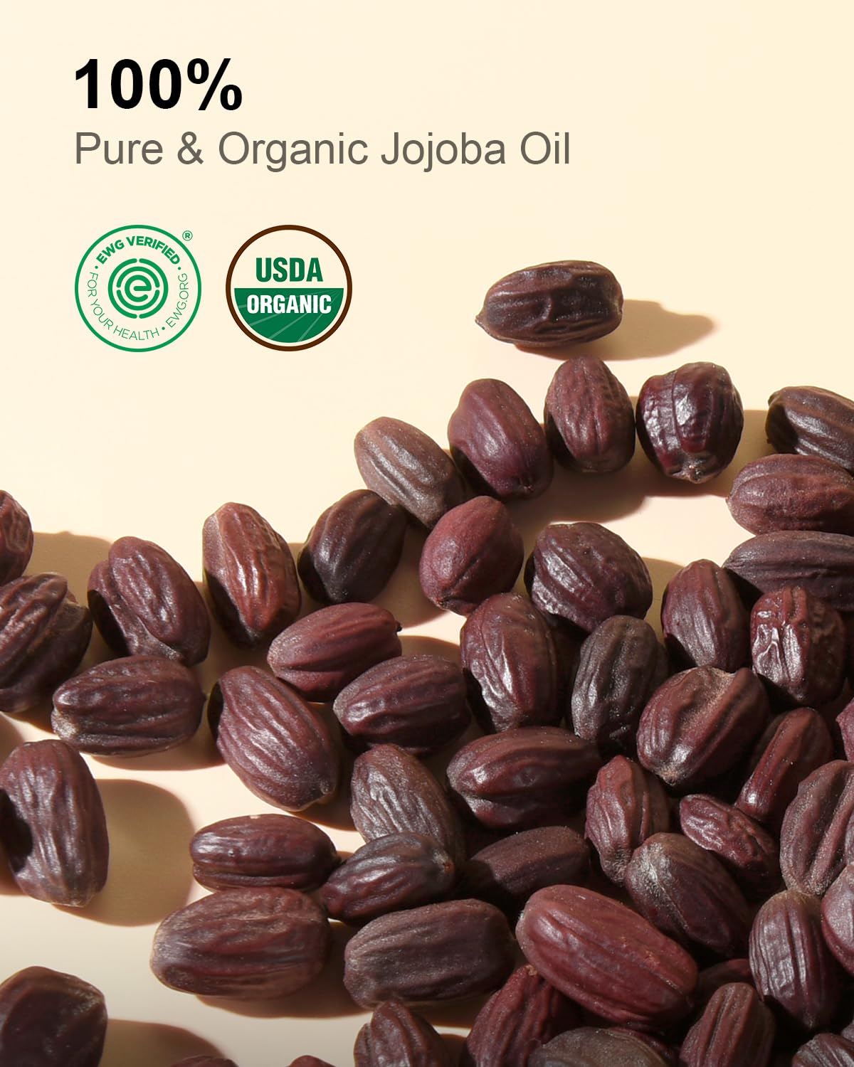 Yoken Organic Jojoba Oil in Glass Bottle 8oz, USDA Organic for Hair & Skin Beauty and Personal Care Yoken