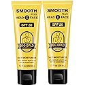 Bee Bald SMOOTH PLUS Head & Face Moisturizer with SPF 30 Sunscreen Lotion Protecting Skin From Harmful UVA/UVB Rays While Hydrating, Moisturizing