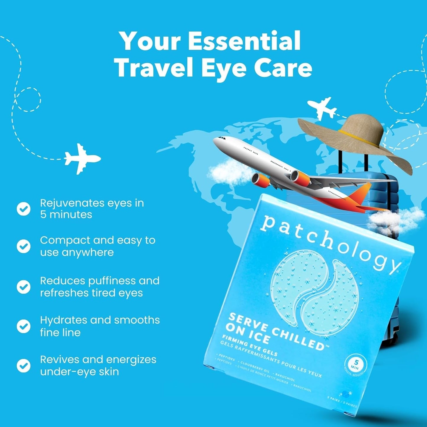 Patchology Iced Cooling Under Eye Mask Patches with Peptides, Cloudberry Oil & Bakuchiol - Firming & Soothing Eye Gels to Reduce Fine Lines and Under Beauty and Personal Care Patchology