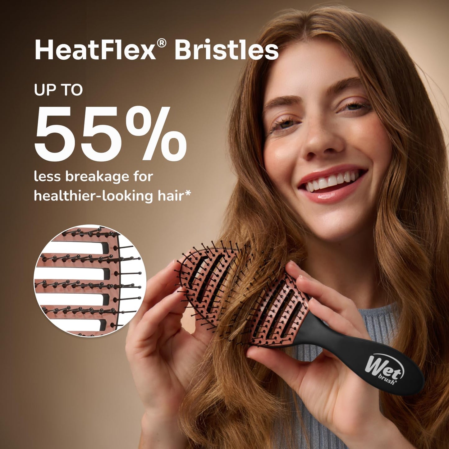 Wet Brush Ceramic Speed Dry Hair Brush, Purple - Vented Design & Soft HeatFlex Bristles for Blow-Dry Safe Styling - Ergonomic Handle for Pain-Free Beauty and Personal Care Wet Brush