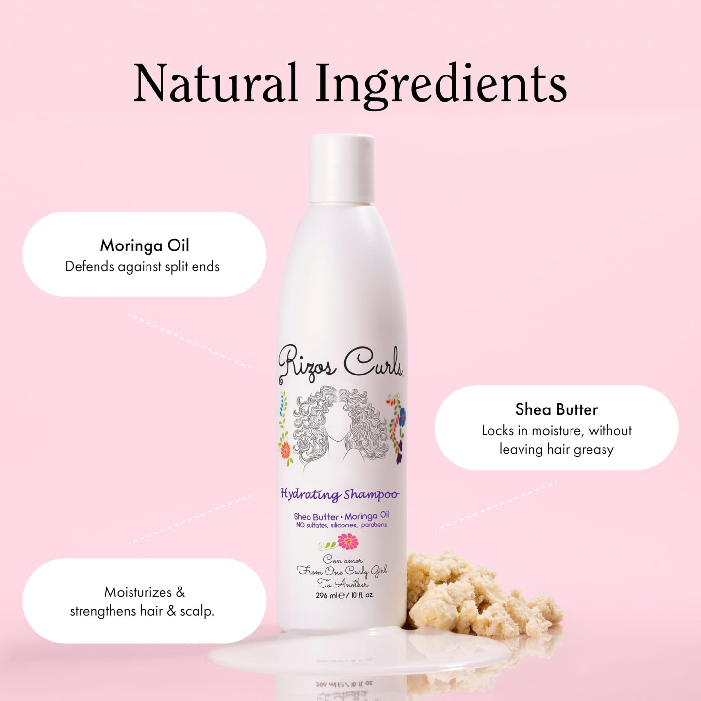Rizos Curls Trio Bundle, Hydrating Shampoo & Deep Conditioner & Curl Cream Bundle, Gently Cleanse and Hydrate Curly Hair, Style & Define Curls