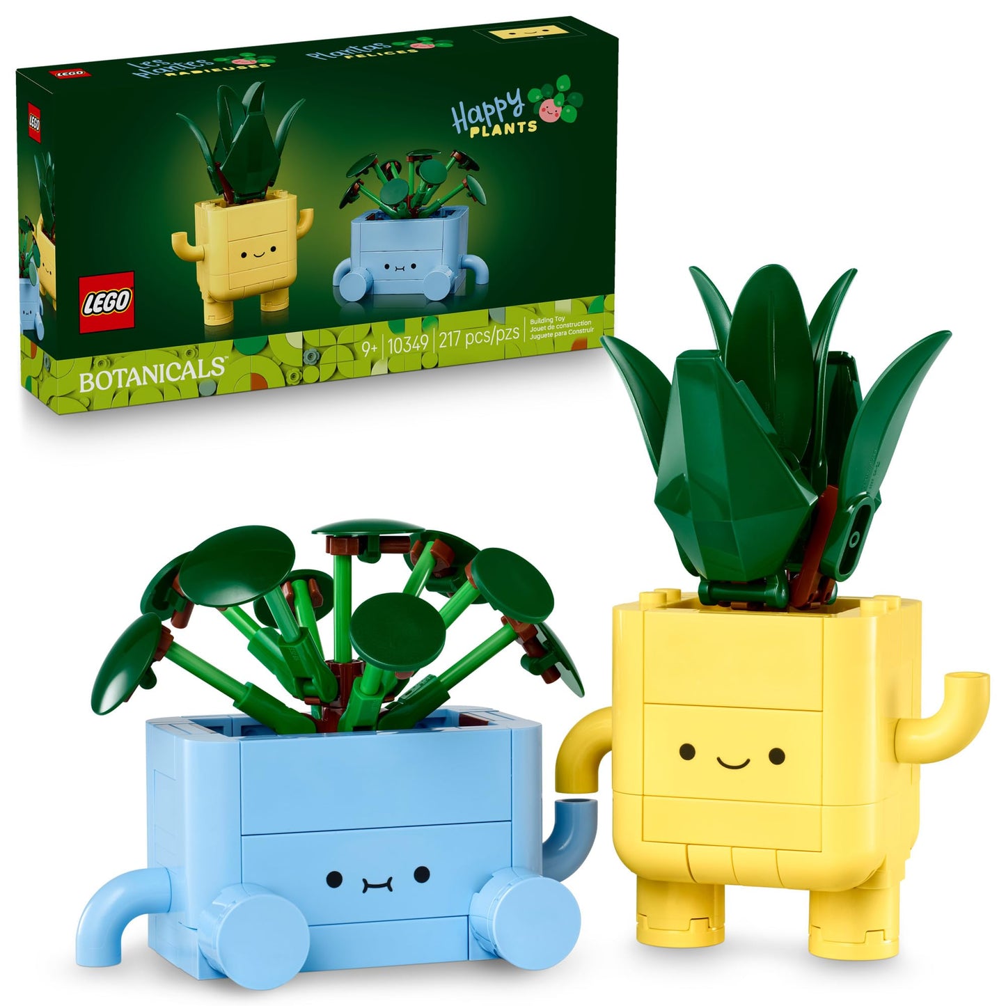 LEGO Botanicals Happy Plants 10349, Building Toy Set for Kids Ages 9+, Fun Desk or Shelf Decor, Great Birthday Gift for Girls, Boys & Adults