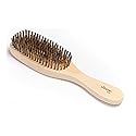 Diane Reinforced Boar Bristle Wave Brush for Men and Barbers - Hard Bristles for Thick to Coarse Hair - Use for Detangling, Smoothing, Wave Styles