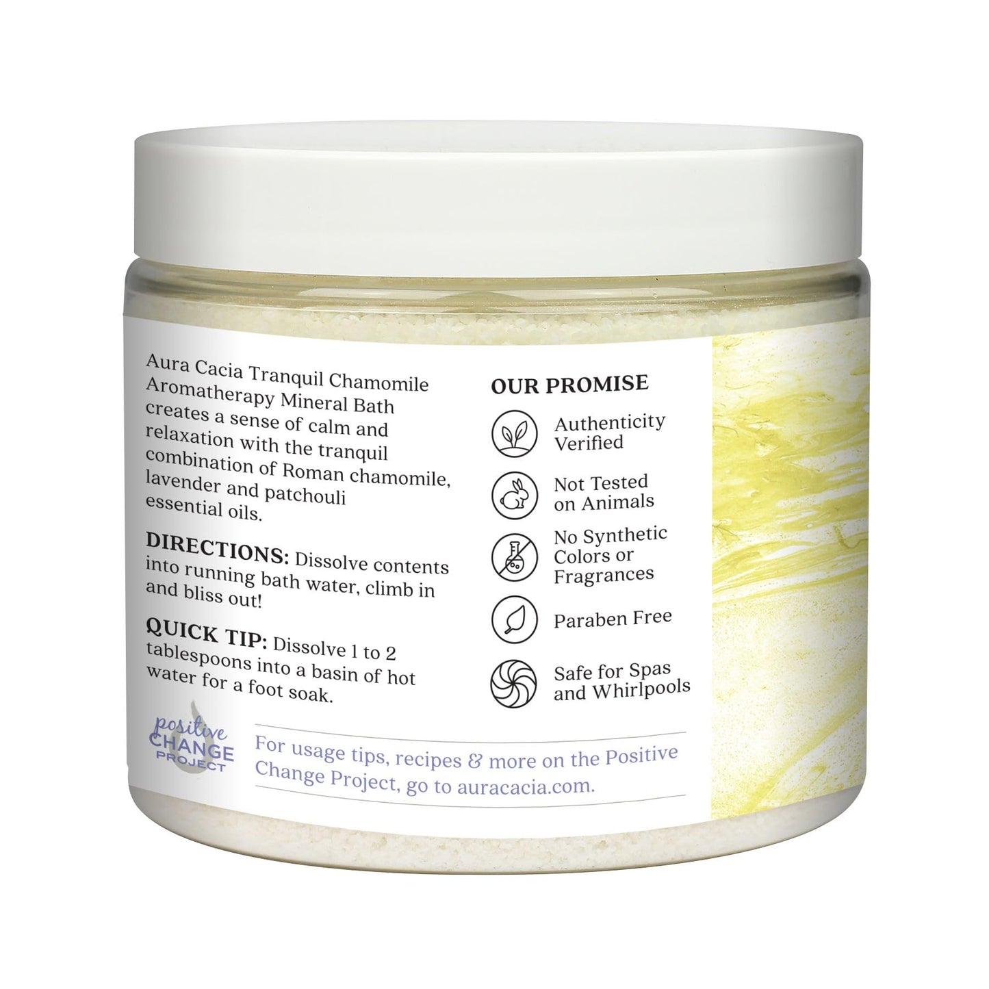 Aura Cacia Aromatherapy Mineral Bath, Tranquil Chamomile, Mineral Bath Salts with Pure Essential Oils for a Soothing and Rejuvenating Foot and Body