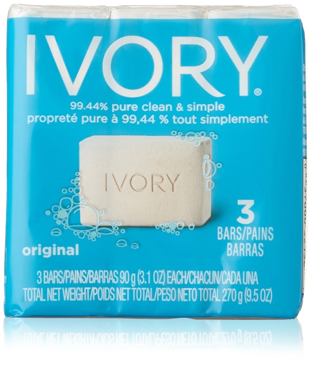 Ivory Soap Simply Ivory 3 Bars 3.1 Ounce Each (Value Pack of 24)