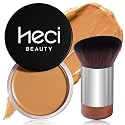 HECI BEAUTY Cream Bronzer with Brush, Creamy & Highly Pigmented Formula, Blendable Cream Contour Makeup with a Natural, Matte Finish - Buildable