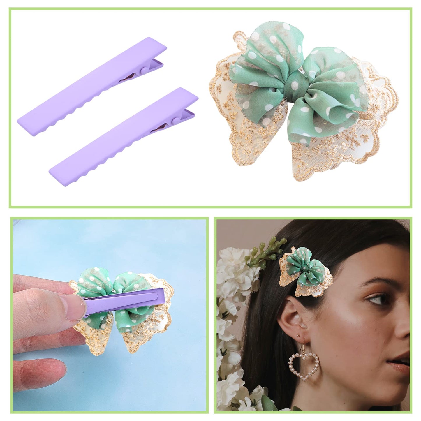 50pcs 10 Colors Alligator Hair Clips Metal Duck Bill Hairclips Single Prong Non-slip Hair Barrette Sectioning Hairpins for Women Salon Styling DIY