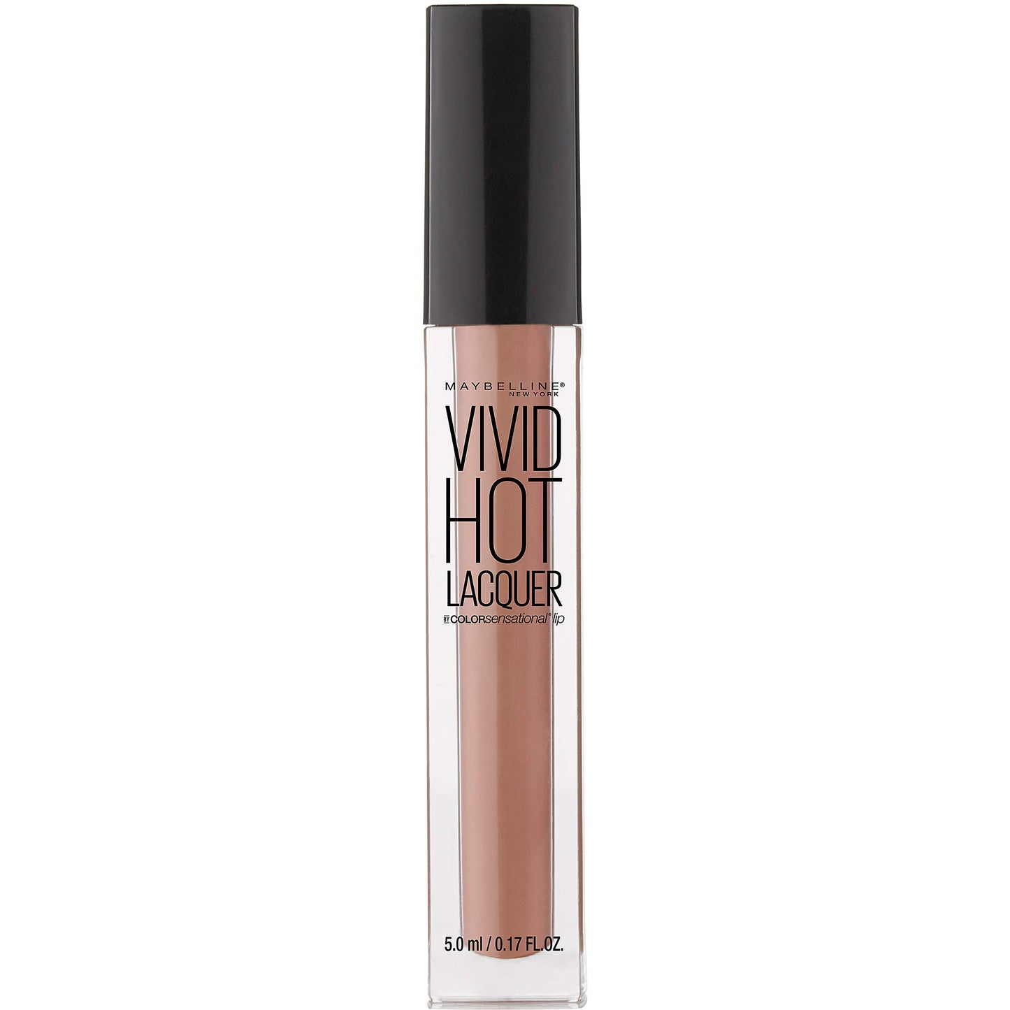 Maybelline New York Color Sensational Vivid Hot Lacquer Lip Gloss, Tease, 0.17 fl. oz.
