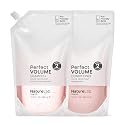 NatureLab.TOKYO Perfect Volume Shampoo & Conditioner : Eco-Friendly Refill Pouch Duo: Hair Volumizer, Build Lift, and Body to Flat, Fine, or Limp Hair