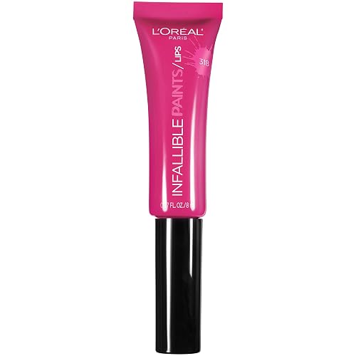 L'Oréal Paris Infallible PAINTS/LIPS, Fearless Fuschia, 0.27 fl. oz.