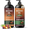 VANIDOX Batana Oil Shampoo and Conditioner Set - Biotin & Niacinamide Infused - Sulfate-Free, Paraben-Free - Moisturizing & Strengthening Hair Care