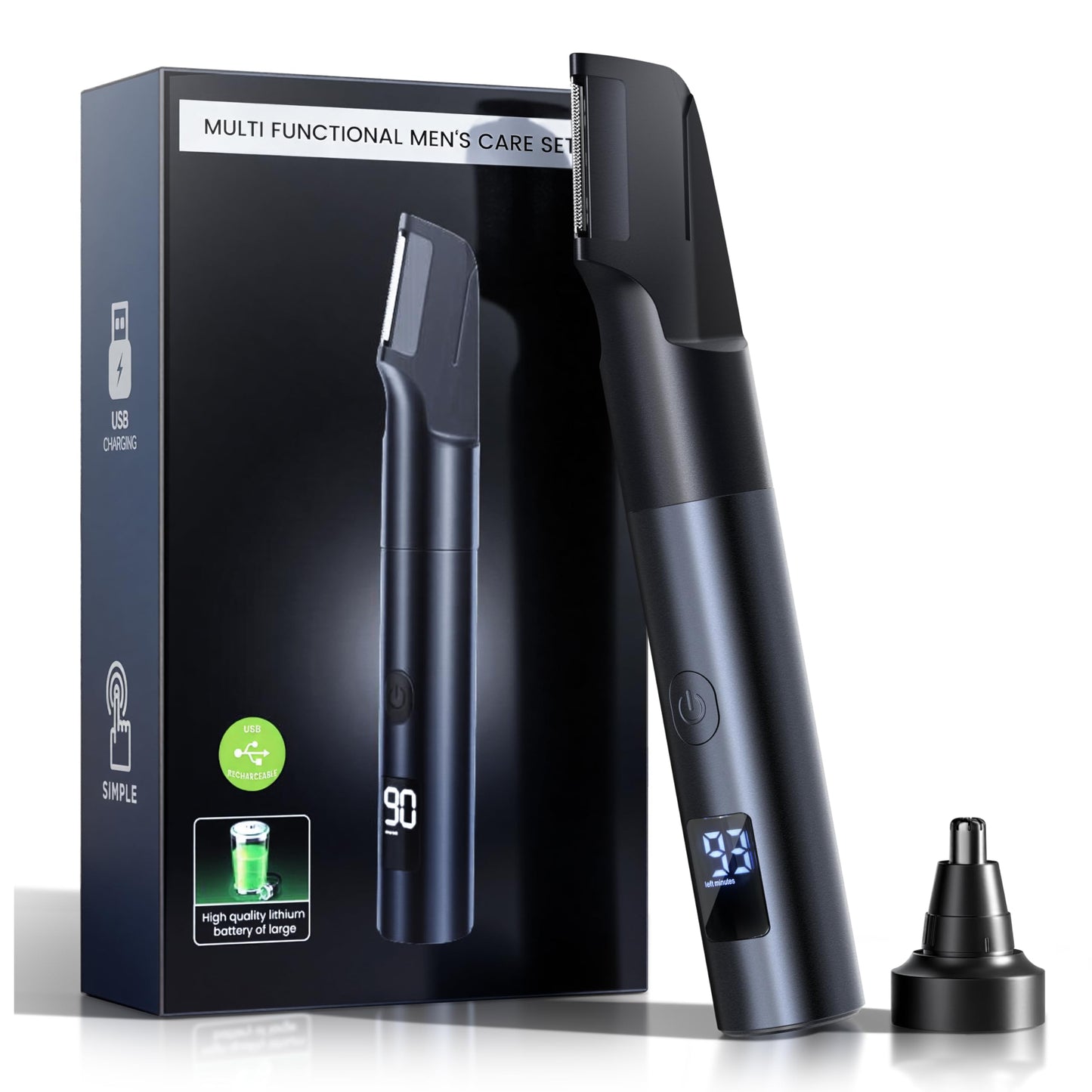 NUBACK Pubic Hair Trimmer for Men, Waterproof Men Grooming Kit with LED Display, Electric Body Hair Trimmer for Men, No-Nick Groin & Ball Shaver Beauty and Personal Care NUBACK
