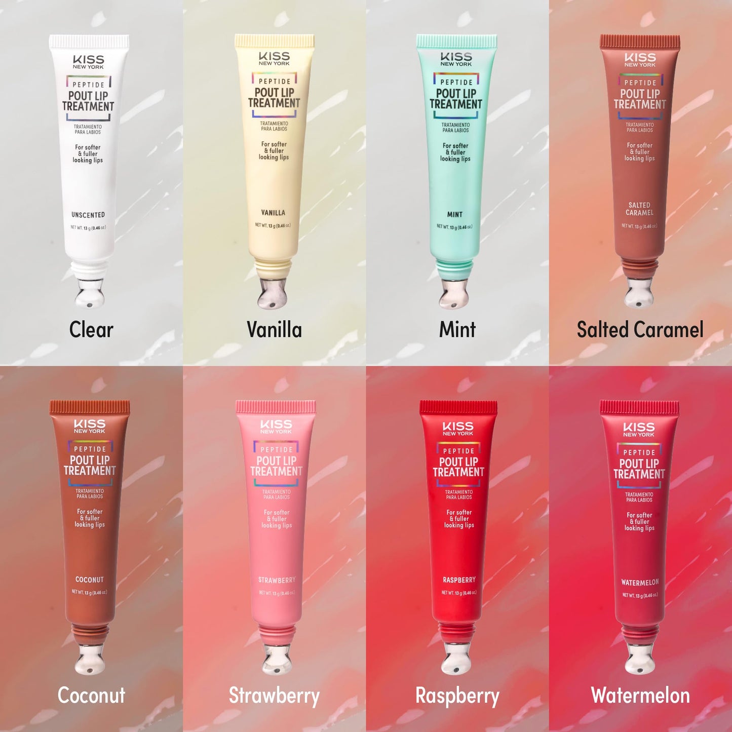 KISS NEW YORK Peptide Lip Treatment, Hydrating & Non-Sticky Tinted Plumping Balm, Shea Butter, Castor Oil & Squalane Reduces Look of Fine Lines Beauty and Personal Care Kiss
