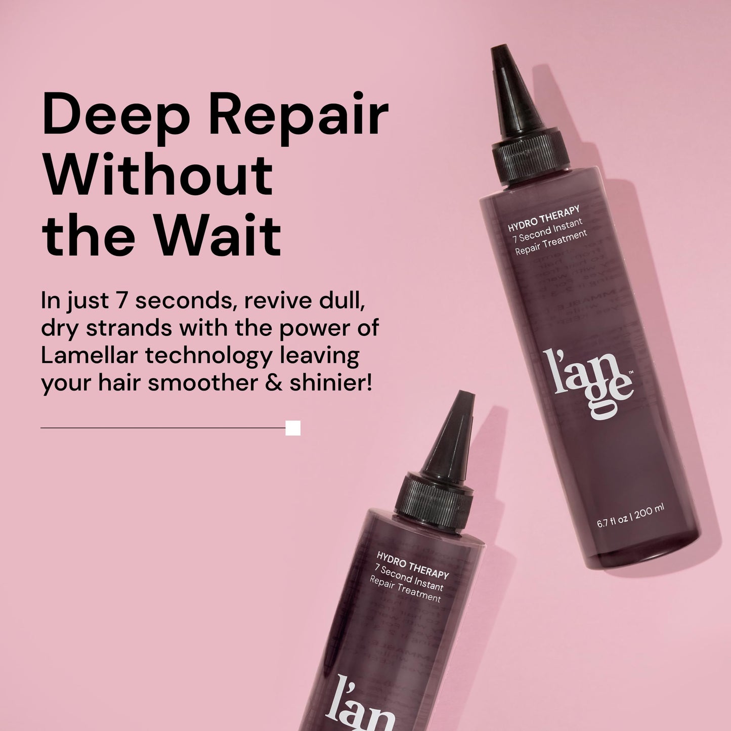 L'ANGE HAIR Hydro Therapy 7 Second Instant Repair Treatment | Lamellar Technology | Hydrates | Detangles | Smooths Strands | Reduces Frizz