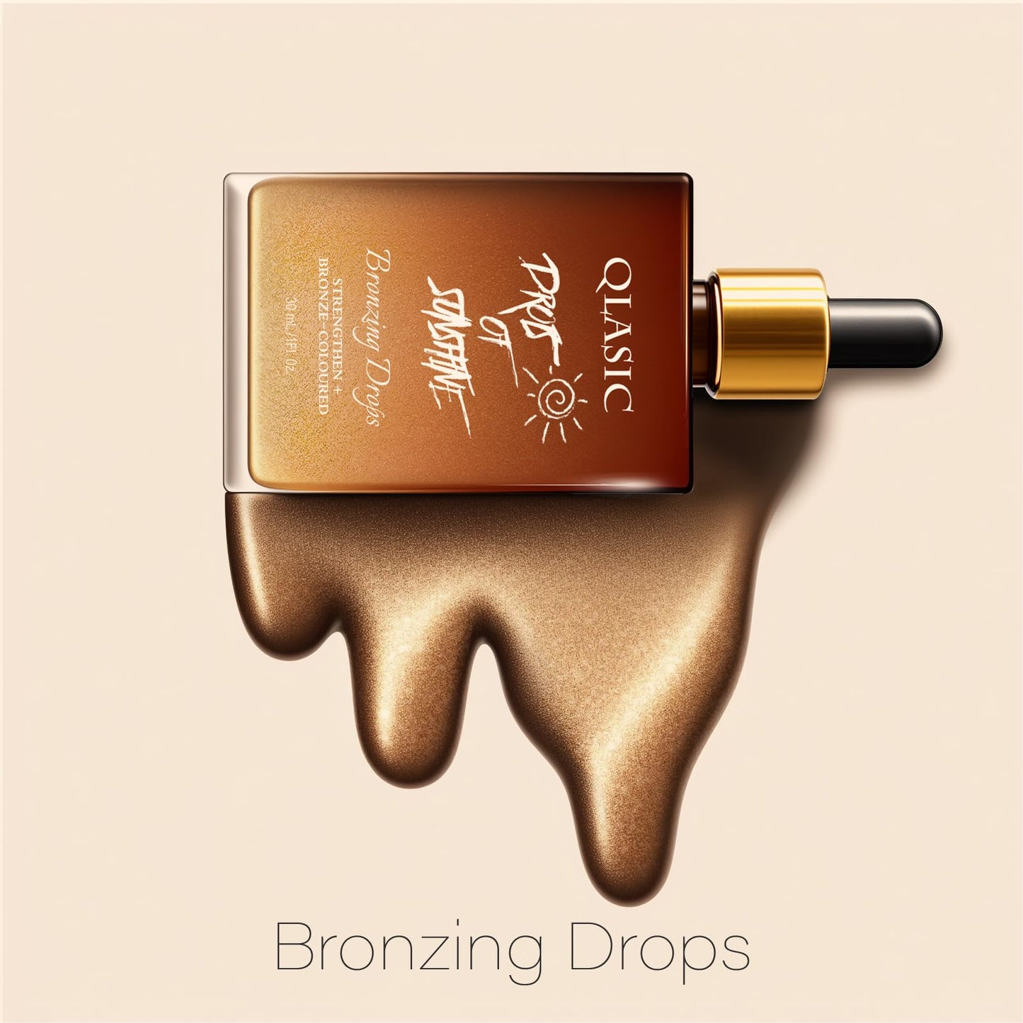 Skin Care Essence Anti-Pollution Drops - Bronzing Serum & Facial Tanning Drops,Fake Tan Peptide Serum,Liquid Bronzer Cream for Aging Skin (Bronze)