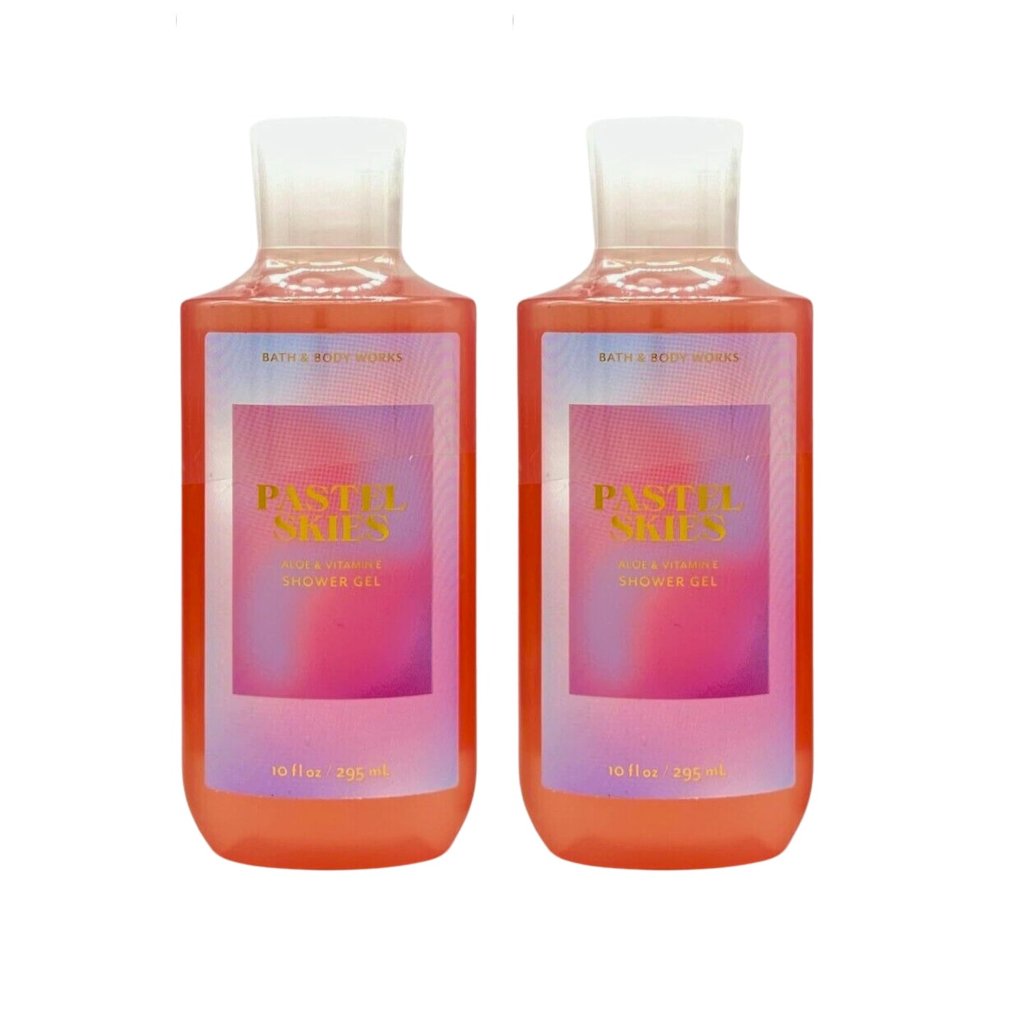 Bath & Body Works Shower Gel, Gift Set of 2, 10oz Each (Pastel Skies)