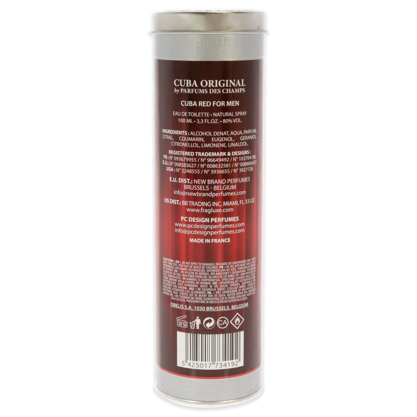 Cuba Red By Cuba For Men Edt Spray, 3.3 Fl Oz