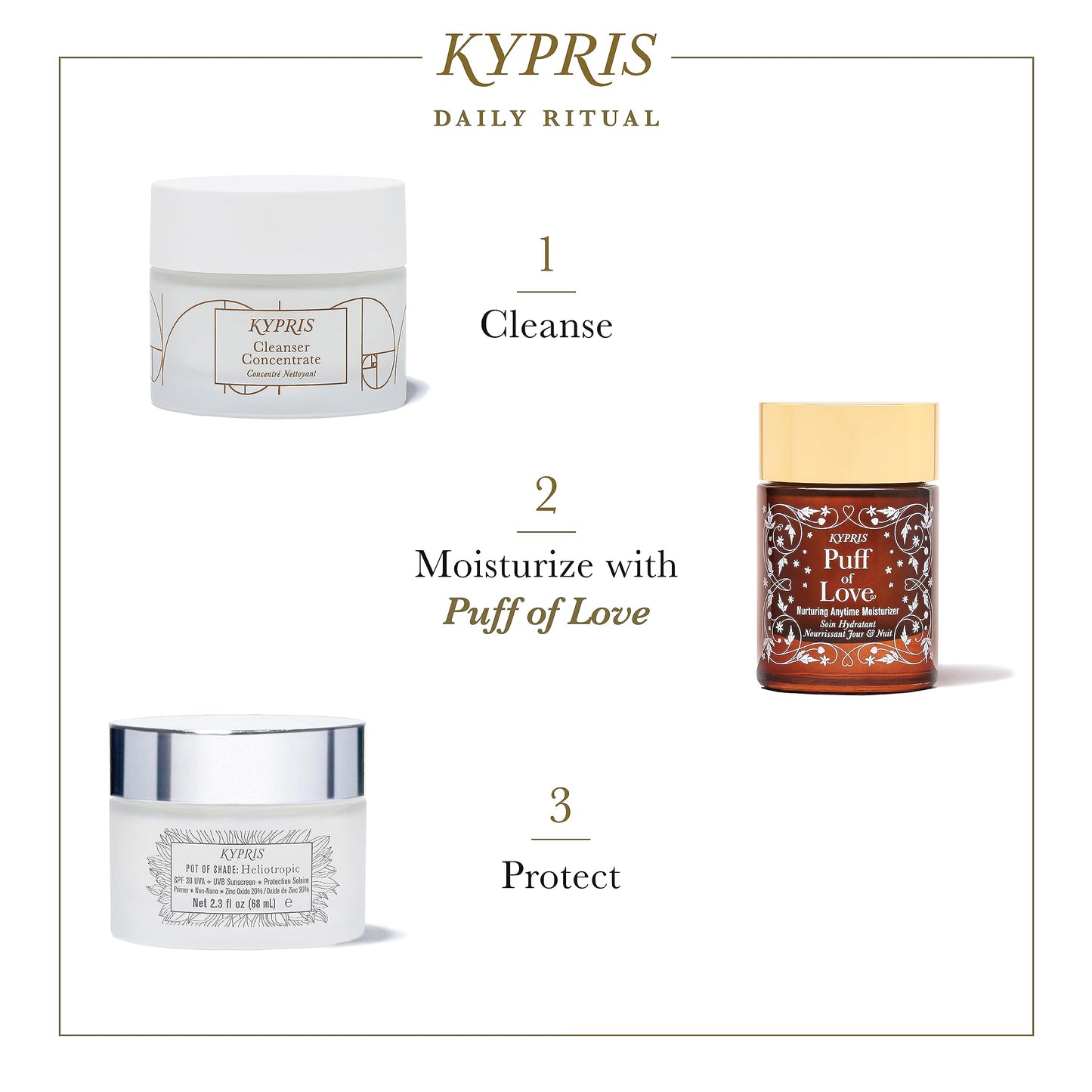 KYPRIS, Puff of Love Nurturing Anytime Moisturizer, Soothing Midweight Moisture & Glow, Ectoin Shea & Jasmine (1.55 oz / 46 ml)
