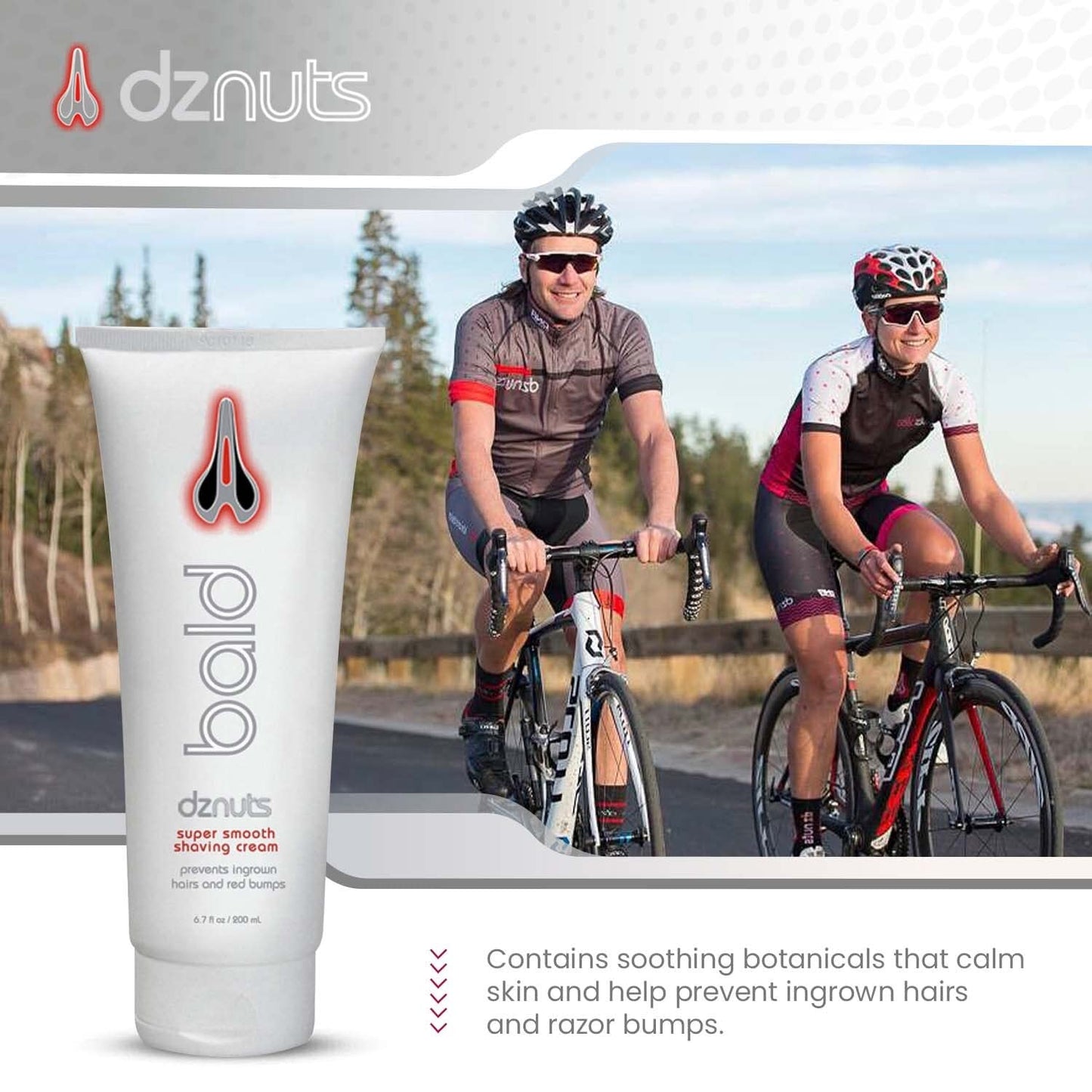 dznuts - Bald Super Smooth Shaving Cream - Prevents Razor Burns, Ingrown Hairs, Cooled and Moisturized Skin - 6.7 fl. oz, 3 Pack Beauty and Personal Care dznuts