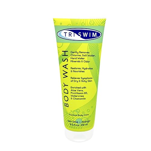 TRISWIM Chlorine Removal Body Wash 8.5 Fl Oz | Removes Chlorine, Bromine, Hard Water Minerals & Saltwater | Hydrates & Restores Skin | Moisturizing