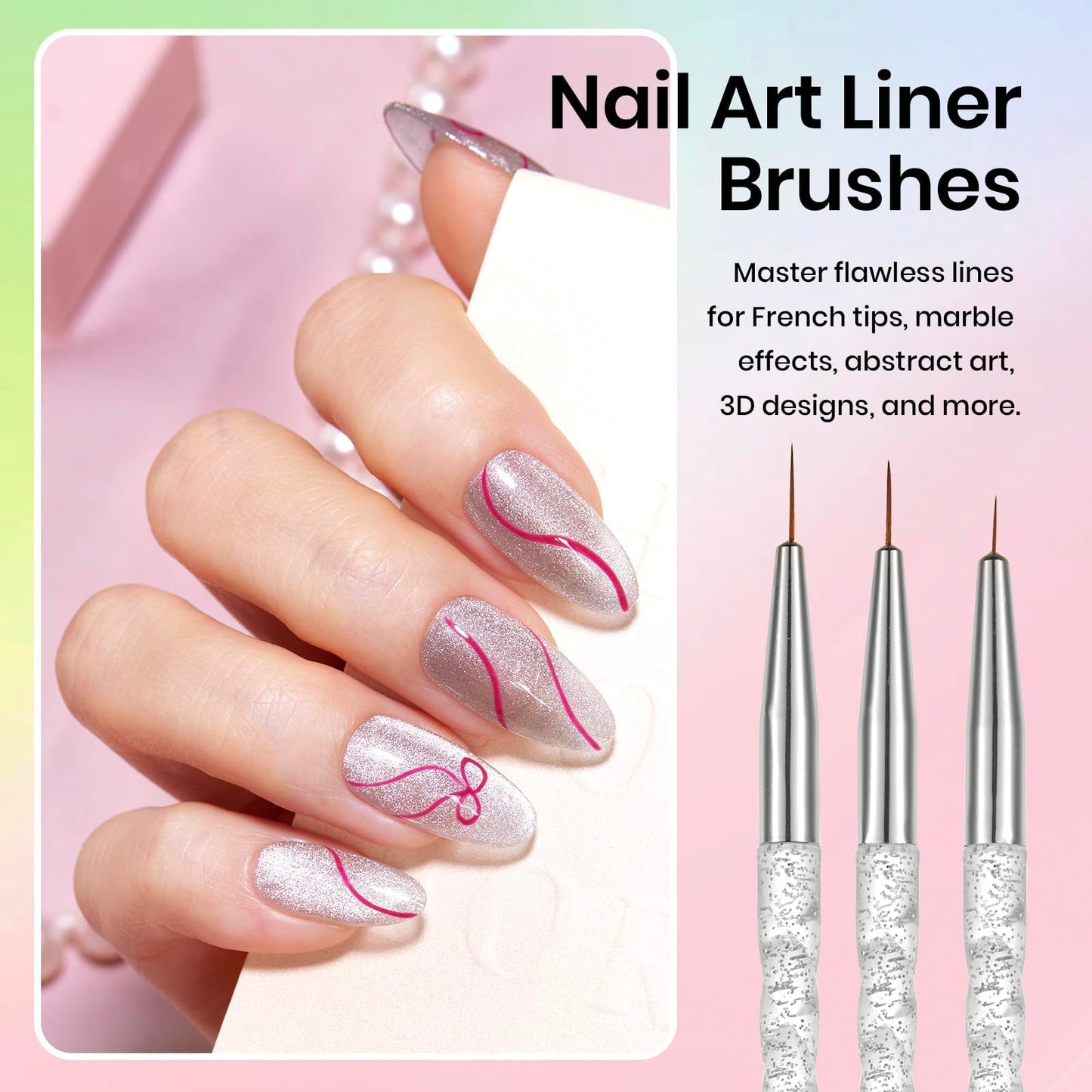 Beetles 31pcs Nail Art Brushes, Dotting Tools, Nail Art Pens, Dust Brush, Striping Liner Fingernail Drawing Pens with Palette Holder Metal Handle All Beauty and Personal Care beetles Gel Polish