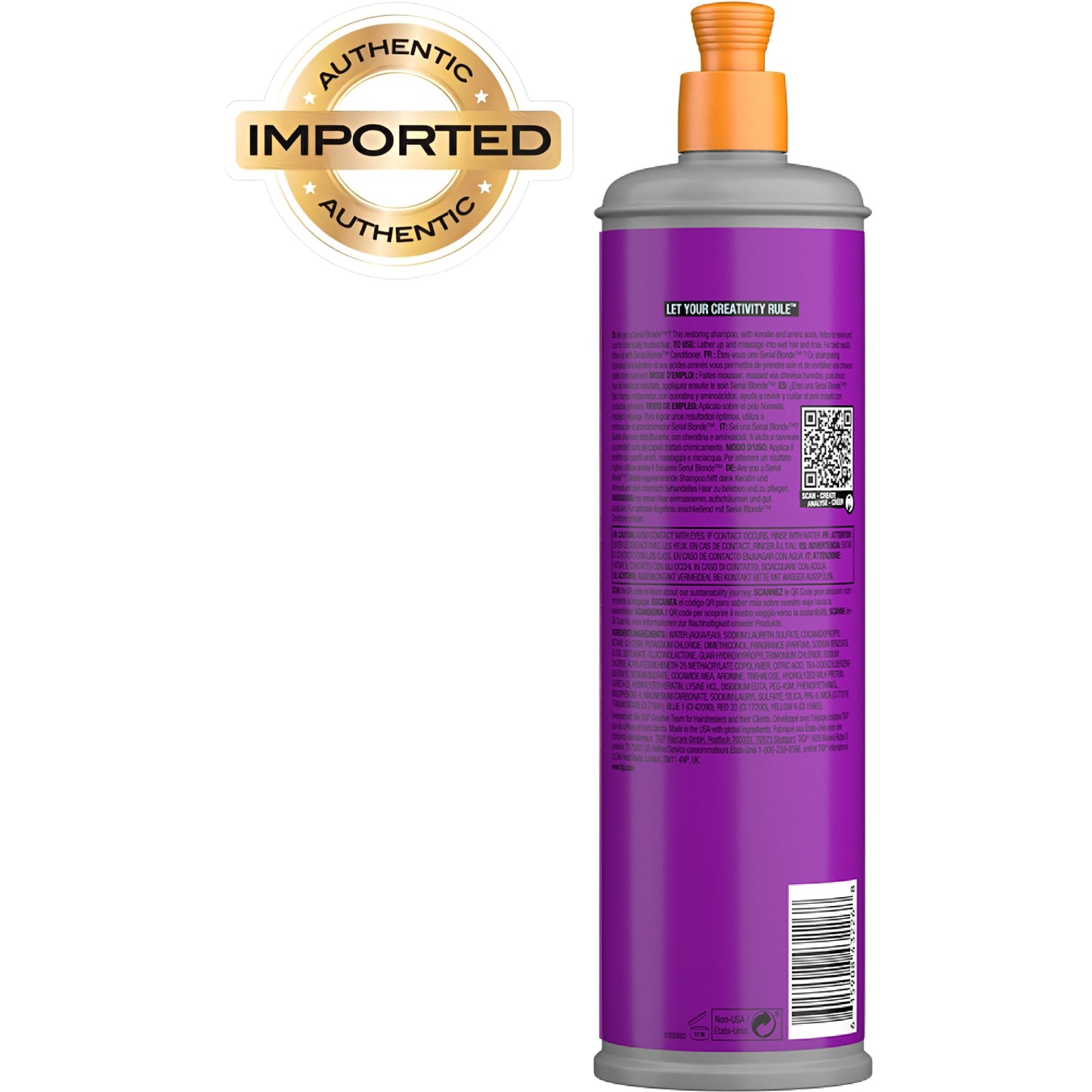 TIGI Bed Head Serial Blonde Restoring Shampoo for Damaged Blonde Hair, Hydrolyzed Keratin, 13.53 fl oz