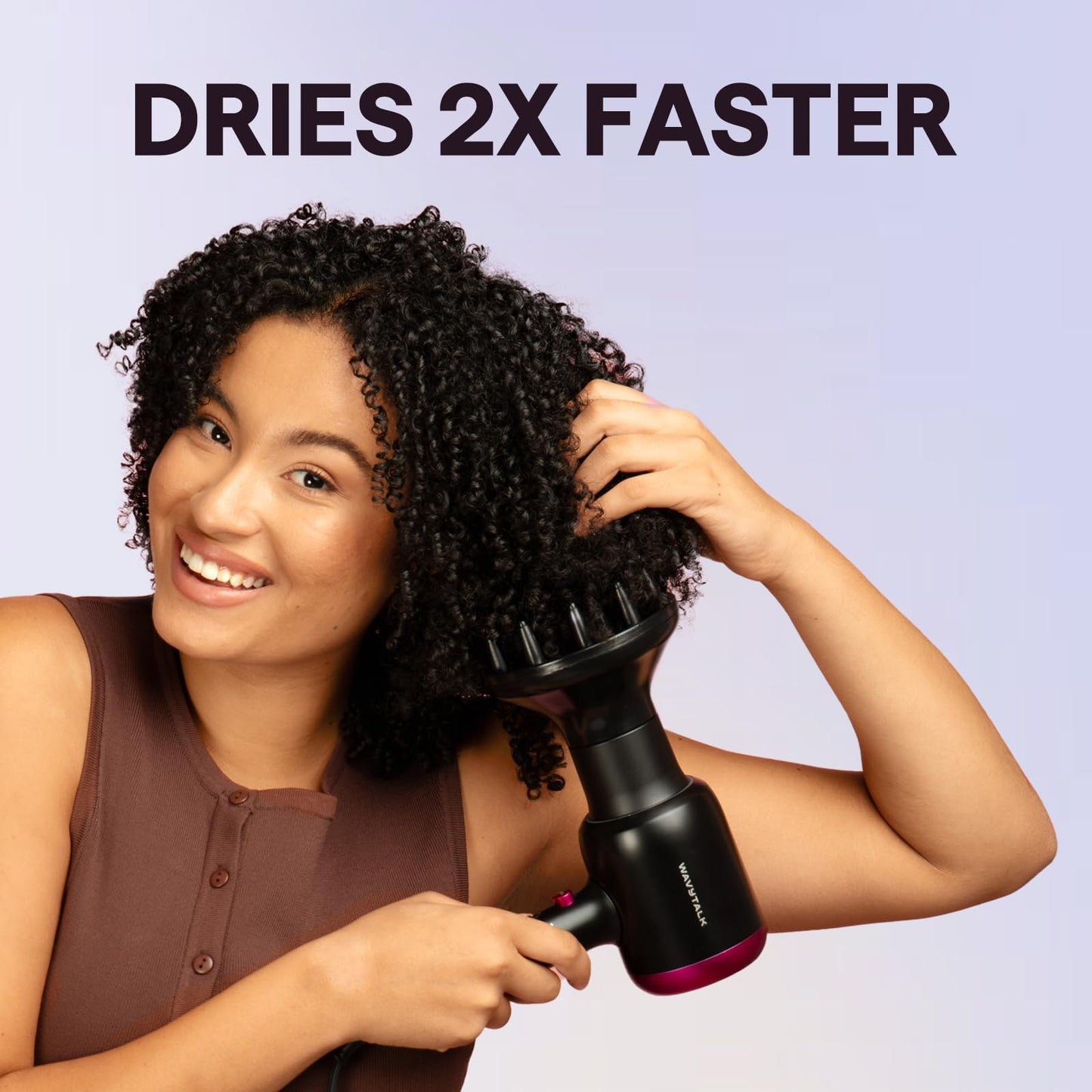 Wavytalk Hair Dryer with Diffuser, Blown Away Ionic Hair Dryer for Curly Hair with Comb, 1875W Fast Drying Blow Dryer with Ceramic Technology, 3 Beauty and Personal Care wavytalk