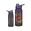 Silver Buffalo Five Nights At Freddy's “Let's Party” Checkerboard Water Bottle with Screw Lid, 28 Ounces