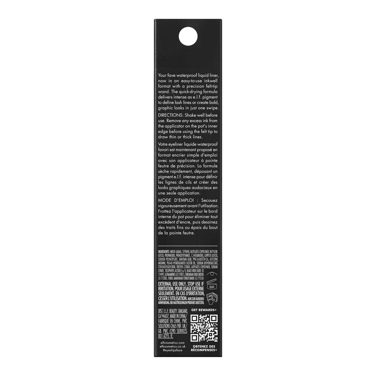 e.l.f. H2O Proof Inkwell Eyeliner Pen, High-pigment, Waterproof Liquid Eyeliner, Delivers A Matte Finish, Vegan & Cruelty-free, Navy Baby