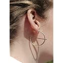 DoubleNine Hoop Earrings Boho Circle Silver Geometric Earrings Stud Wedding Bridal Jewelry for Women Girls (silver)