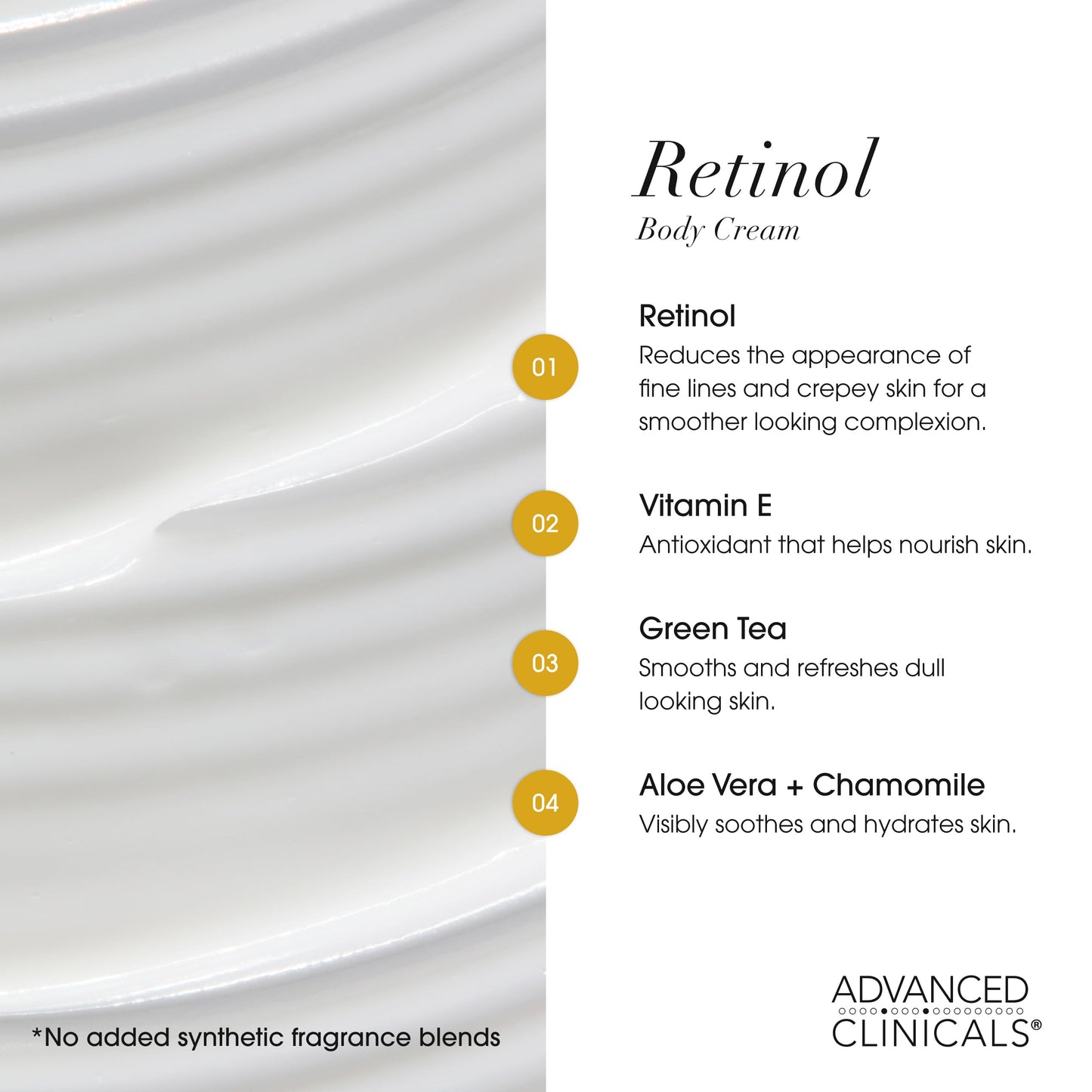 Advanced Clinicals Unscented Retinol Body Lotion & Face Moisturizer + Coconut Oil Body Cream For Women & Men | 2PC Skincare Set Helps Reduce