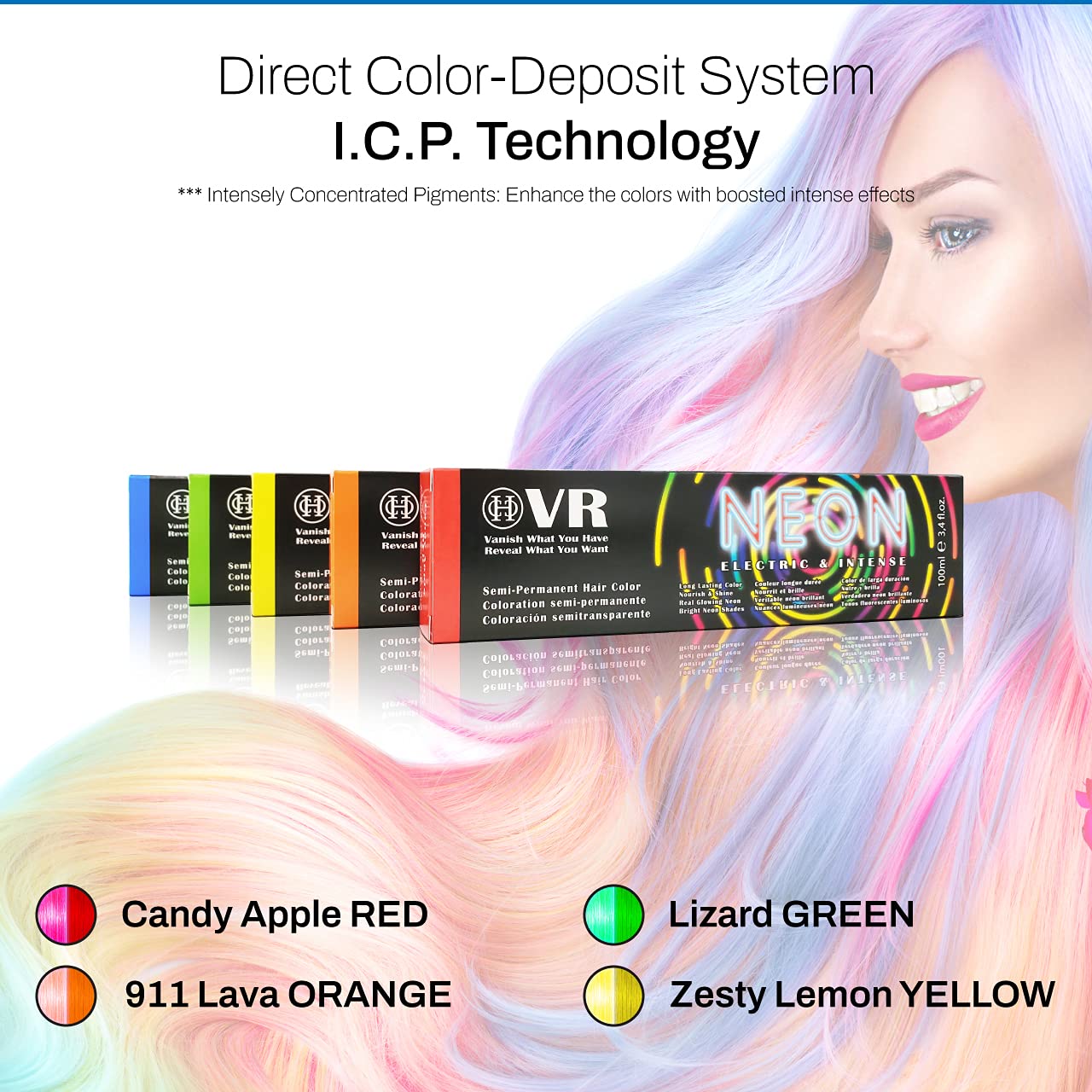 Cocohoney VR Semi-Permanent Hair Color | Vegan, Cruelty-Free | Long-Lasting Glowing Shades | Nourishing & Shining (911 Lava Orange)
