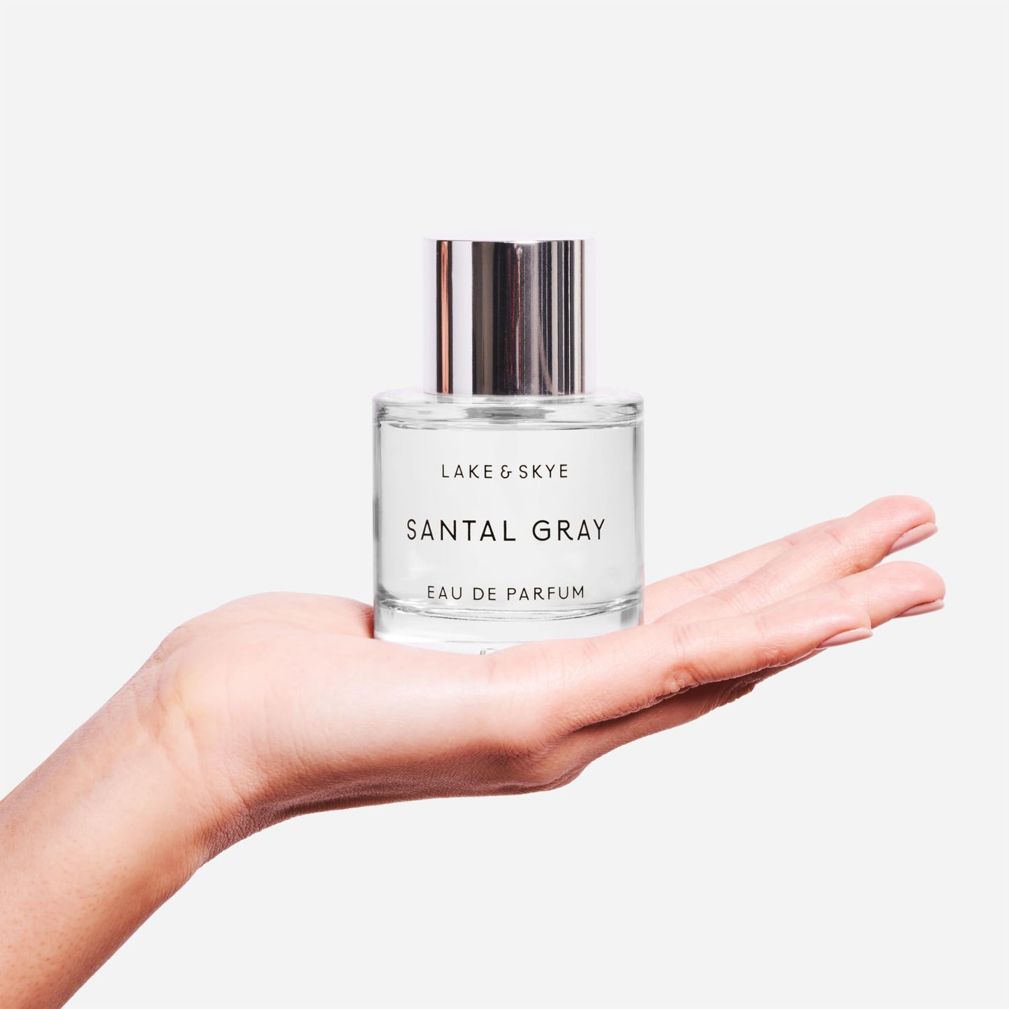 Lake & Skye Santal Gray Eau de Parfum, Long Lasting Fragrance, 1.7 fl oz (50 ml) - Santal, Cardamom, Sandalwood, Earthy, Musk, Vegan, Paraben-Free