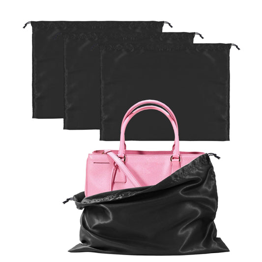 3-Pack Silk Purse Dust Bags for Handbags, Purses, Shoes & Boots – Drawstring Storage Covers