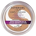 COVERGIRL Simply Ageless Instant Wrinkle Defying Foundation, SPF 28, Hyaluronic Complex & Vitamin C - 225 Buff Beige, Pack of 1