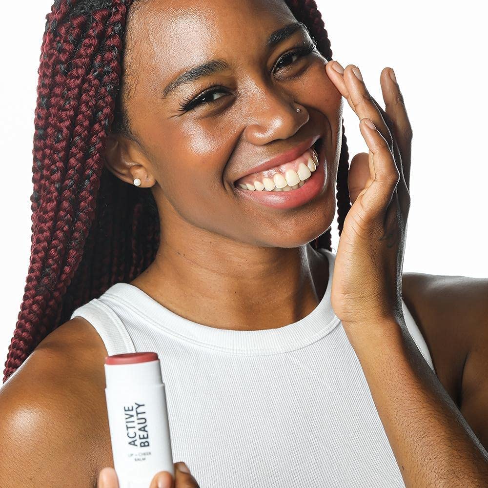 LIQUE Active Lip & Cheek Balm Makeup Stick, Lightweight & Hydrating, Sheer Color with Buildable Coverage, Natural-Looking, Dewy Finish, Vegan Formula