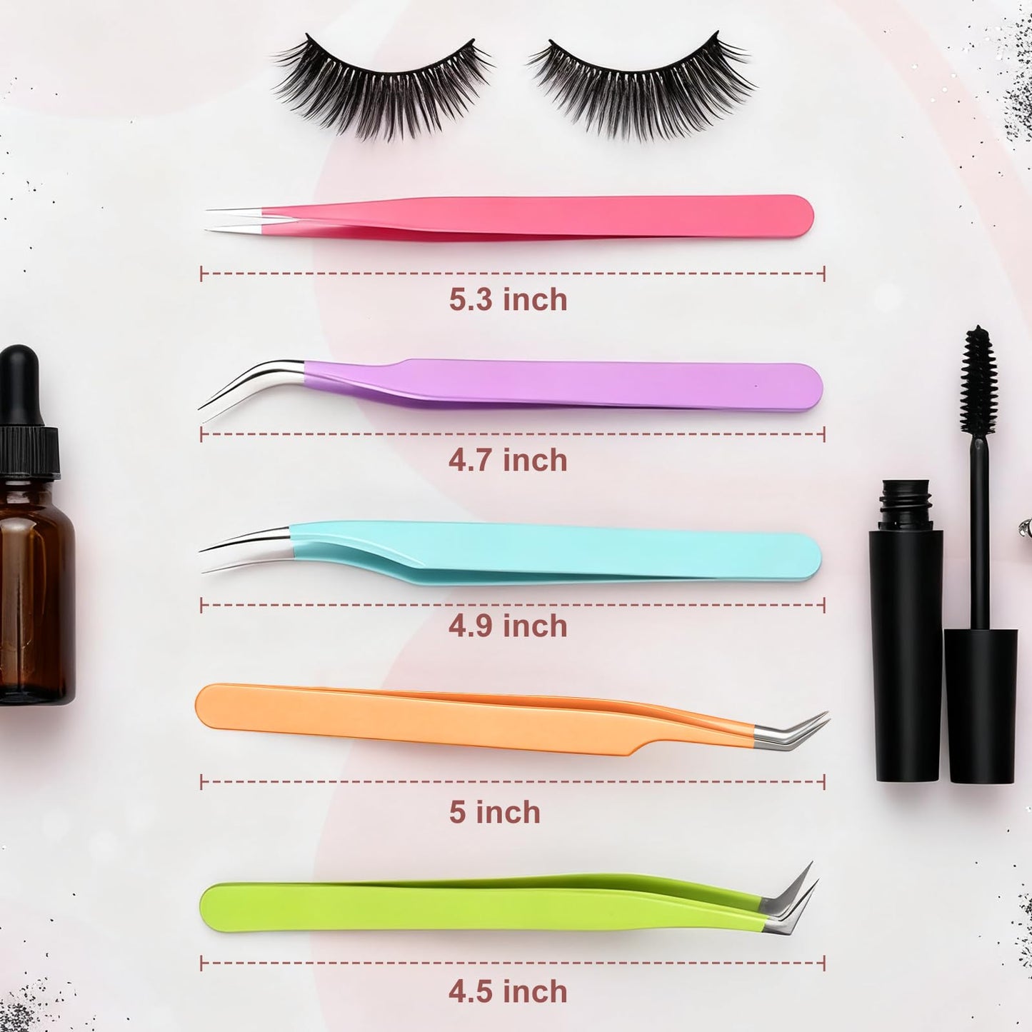 5pcs Eyelash Extension Tweezers High Precision?Straight and Curved Volume Lash Tweezers for Extensions?lash tweezers for eyelash extensions? Crafting? Beauty and Personal Care LQOQA