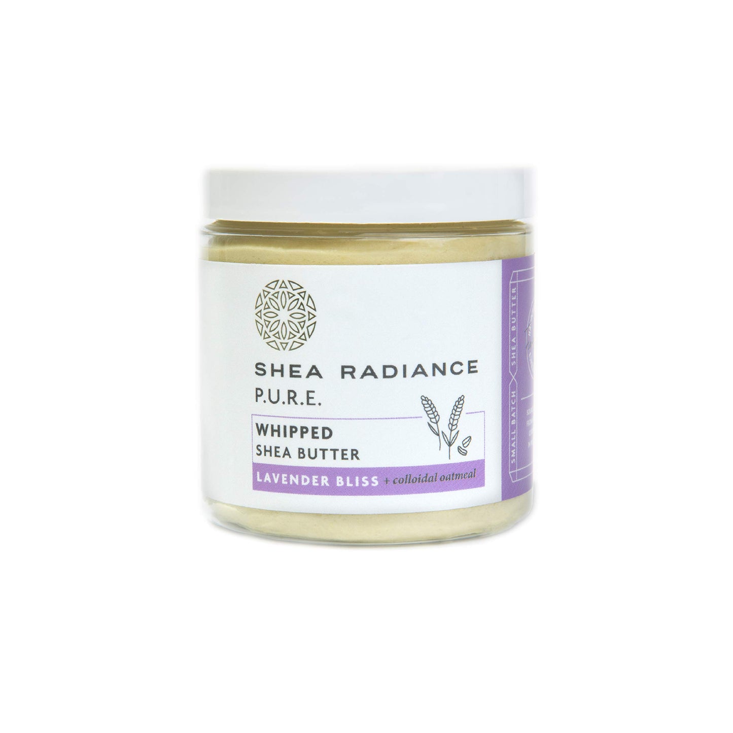 Shea Radiance P.U.R.E. Whipped Shea Butter with Colloidal Oatmeal - Whipped Body Butter Blended with Skin Soothing Oatmeal & Moisturizing Rice Bran
