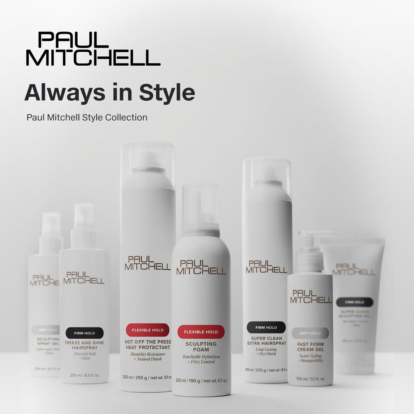 Paul Mitchell Fast Drying Sculpting Hairspray, Flexible Hold, Buildable Body + Shine, For All Hair Types, 33.8 fl oz