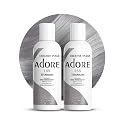 Adore Semi Permanent Hair Color (155 Titanium) (2 Pack) | Vegan & Cruelty-Free Grey Hair Dye | No Ammonia, No Peroxide, No Alcohol | 4 Fl Oz