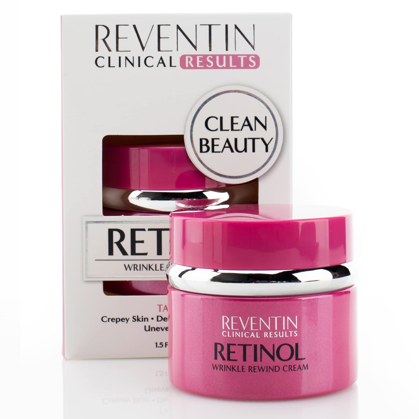 Reventin Clinical Results Retinol Wrinkle Rewind Anti Aging Face Lotion Moisturizer For Wrinkles, Age Spots, & Dry Skin - Retinol Night Cream
