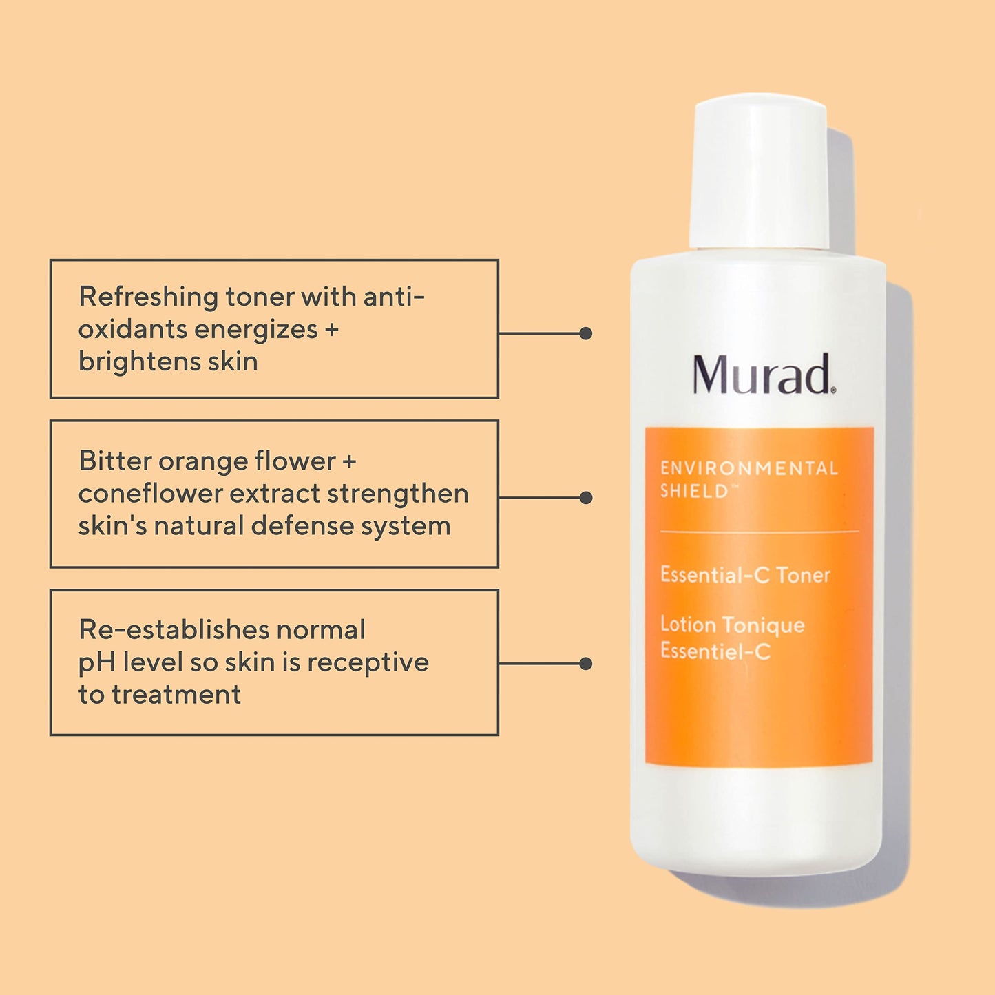 Murad Essential-C Toner - Moisturizing Vitamin C Face Toner with Antioxidants to Refresh, Hydrate, and Restore Radiance - 6 Fl Oz